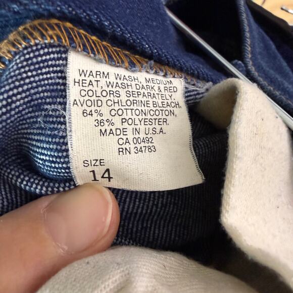 VINTAGE DARK WASH DENIM JEANS LEE size 6 - Picture 8 of 10
